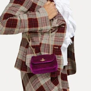 Mini purse Chamois fabric pink